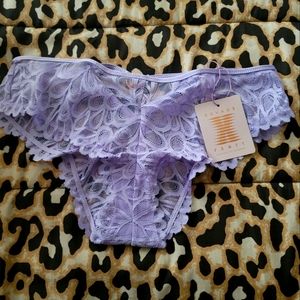Purple lace cheeky panties